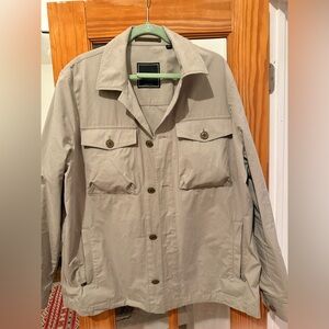 Men's Todd Snyder Cotton Nylon CPO Jacket in Stone